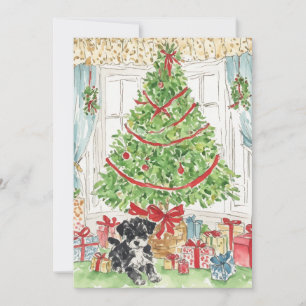 Unter den Weihnachtsbaum Weihnachtskarten Einladung