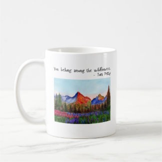 Unter den Wildblumen inspirierender Glaubenssatz Kaffeetasse