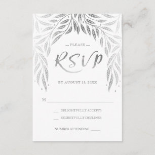 Unter den Willows Wedding RSVP Imitate Silver