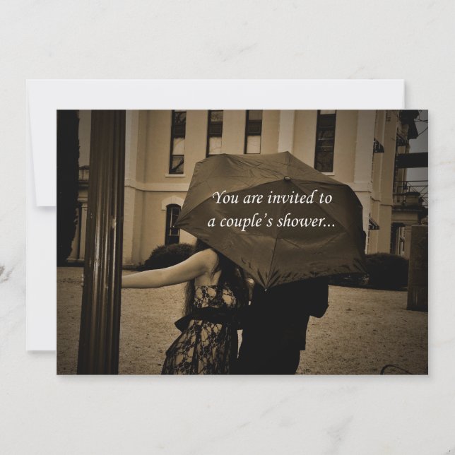Unter der der Regenschirm-die Duschen-Einladung Einladung (Vorderseite)