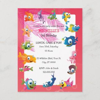 Unter der der Seeder geburtstags-Party Einladung