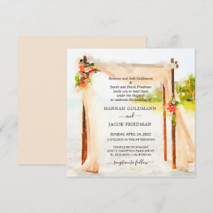 Unter der Einladung von Chuppah Hochzeit