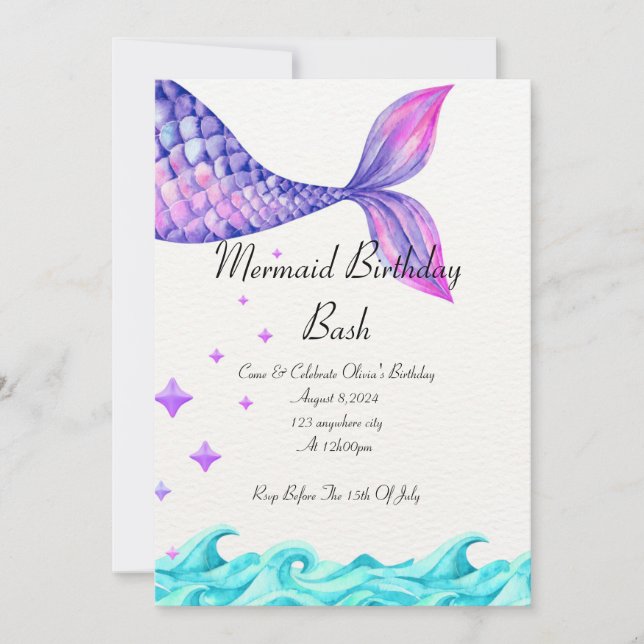 UNTER DER ERSTEN EINLADUNG FÜR MÄDCHEN (Vorderseite)