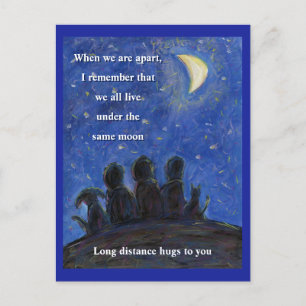 Unter der gleichen Moon Art Postkarte