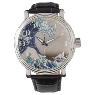 Unter der großen Welle von Kanagawa Armbanduhr