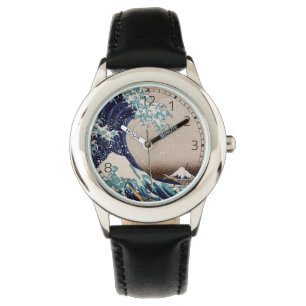 Unter der großen Welle weg von Kanagawa Armbanduhr