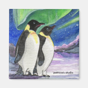 Unter der hellen Pinguin-Kunst Magnet