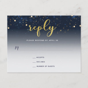 Unter der Hochzeitskarte der Sternenflotte und der RSVP Karte