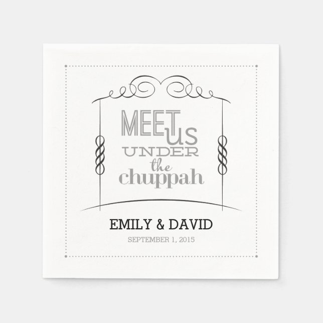 Unter der jüdischen Hochzeit von Chuppah Napkins Serviette (Vorderseite)
