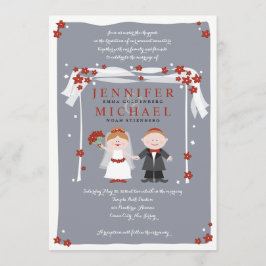 UNTER DER Jüdischen Hochzeitseinladung DER CHUPPAH Einladung