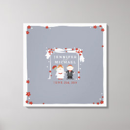 UNTER DER Jüdischen Hochzeitsplattform CHUPPAH Leinwanddruck
