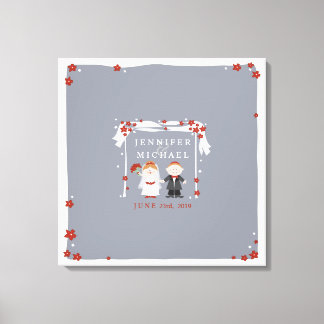 UNTER DER Jüdischen Hochzeitsplattform CHUPPAH Leinwanddruck