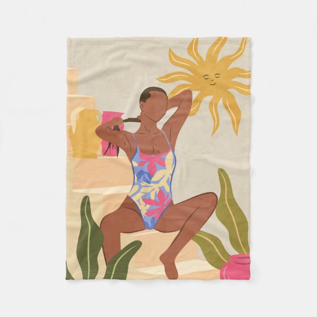 Unter der lächelnden Sonne Fleecedecke (Vorderseite)