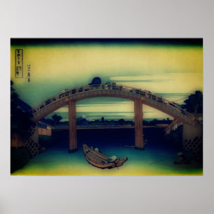 Unter der Mannen Brücke bei Fukagawa Poster