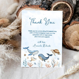 Unter der Meeresdusche Dankeskarte