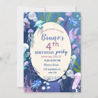 Unter der Meeresqualle zum Geburtstag Einladung