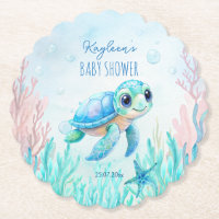 Unter der Meeresschildkröte Aqua Blue Babydusche b