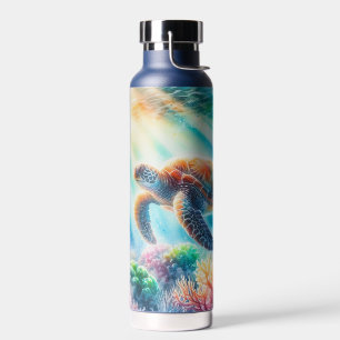 Unter der Meeresschildkröte Trinkflasche