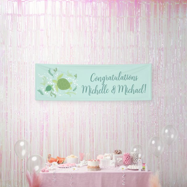 Unter der Meeresschildkrötendusche Banner (Party)