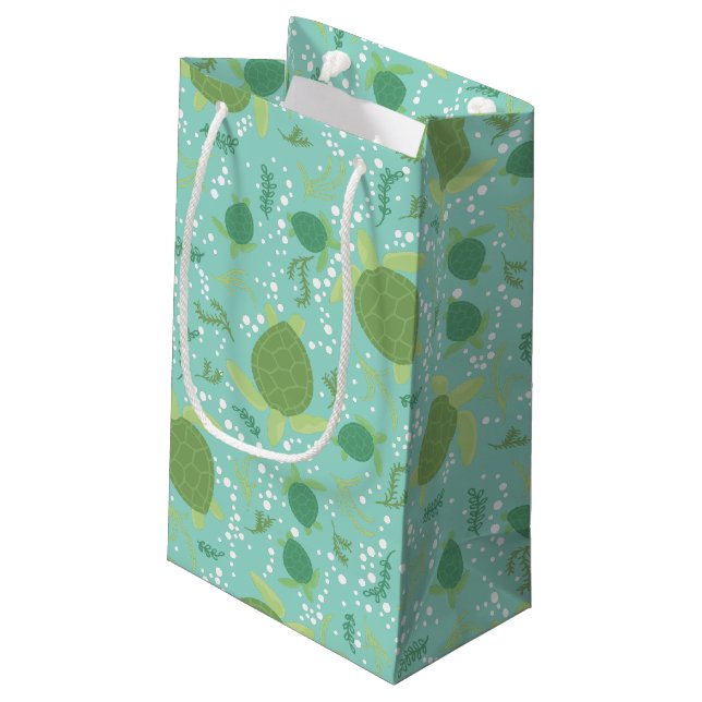 Unter der Meeresschildkrötendusche Kleine Geschenktüte (Rückseite Schrägansicht)