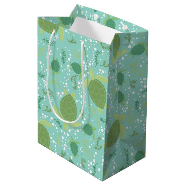 Unter der Meeresschildkrötendusche Mittlere Geschenktüte (Rückseite Schrägansicht)