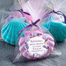 Unter der Meerjungfrau Babydusche Lila Türkis