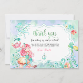 Unter der Meerjungfrau Danke Karte