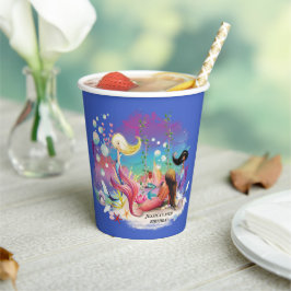 Unter der Meerjungfrau Ozean Lila Türkis Pappbecher