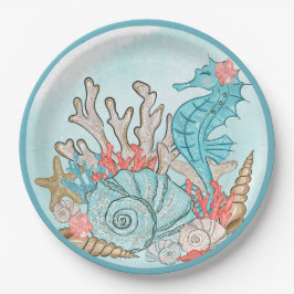 Unter der Muschel Mermaid Birthday Party Pappteller
