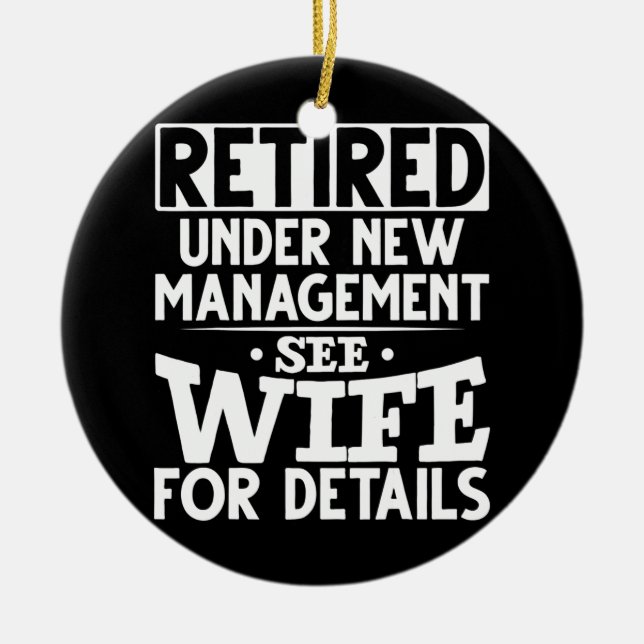 Unter der neuen Management-Ehefrau Großvater Funny Keramik Ornament (Vorne)