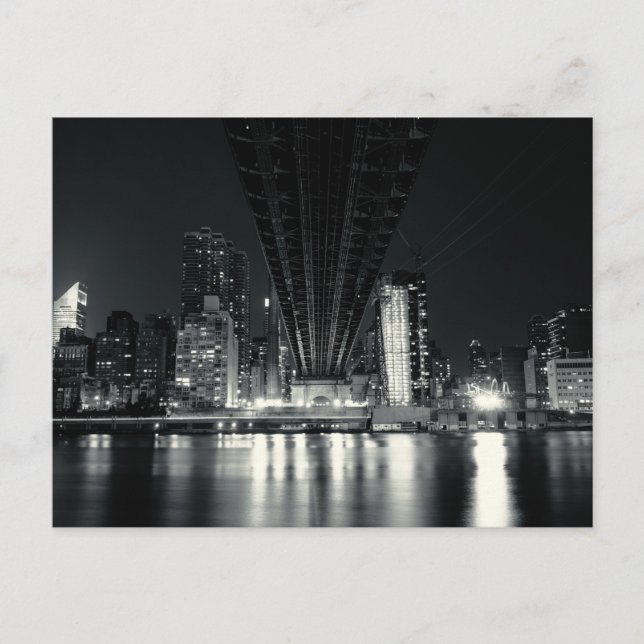 Unter der QueensBoro-Brücke - NYC Postkarte (Vorderseite)