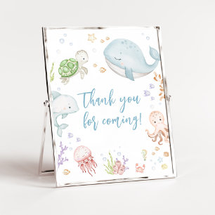 Unter der Sea Baby Dusche Danke, dass ihr gekommen Poster