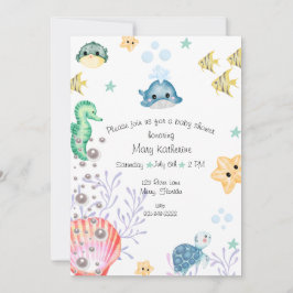 Unter der Sea Baby Dusche Einladung
