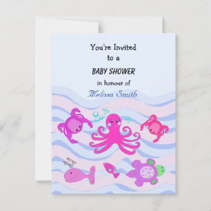 Unter der Sea Baby Dusche Einladung