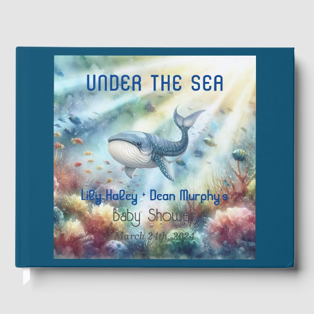 Unter der Sea Baby Dusche Gästebuch (Vorderseite)
