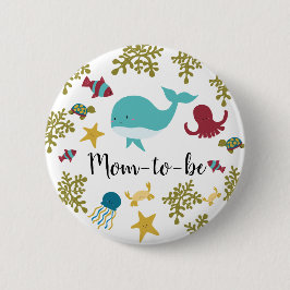 Unter der Sea Baby Duwer Niedliche Kawaii Mama-to- Button
