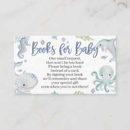 Unter der Sea Baby Shower Book Card für einen Jung Begleitkarte