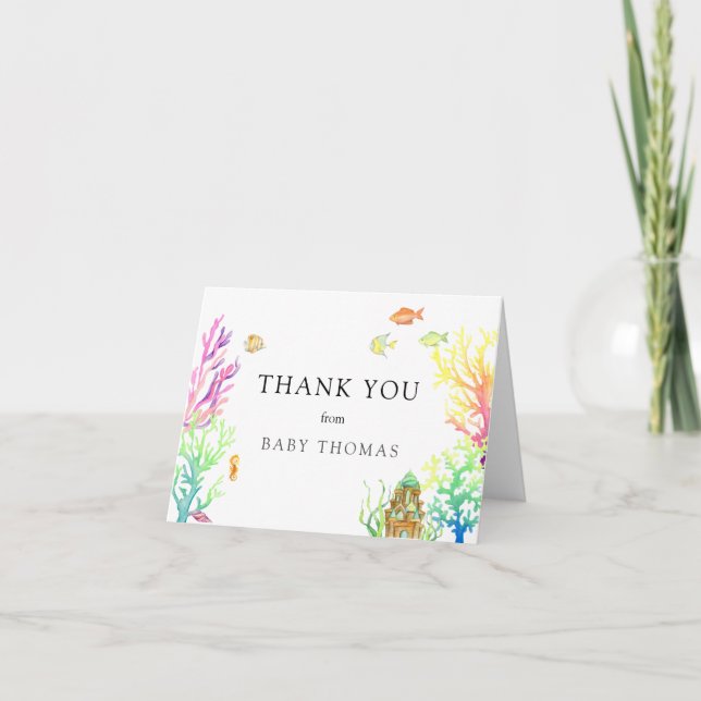 Unter der Sea Baby Shower Danke (Vorderseite)