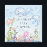 Unter der Sea Baby Shower Fevor Magnet<br><div class="desc">Niedlich unter dem Meeresmagnet für eine neutrale oder junge Babydusche. Matching Artikel in unserem Shop erhältlich.</div>