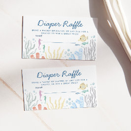 Unter der Sea Baby Shower Windschutzscheibe Windel Begleitkarte