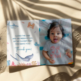 Unter der Sea Birthday Party Danke Karte