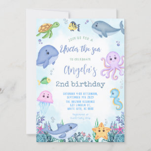 Unter der "Sea Birthday Party" Einladung