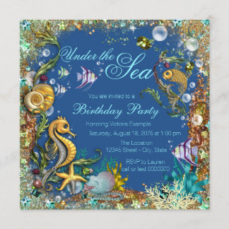 Unter der "Sea Birthday Party" Einladung