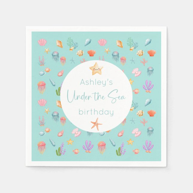 Unter der "Sea Birthday Party" Serviette (Vorderseite)