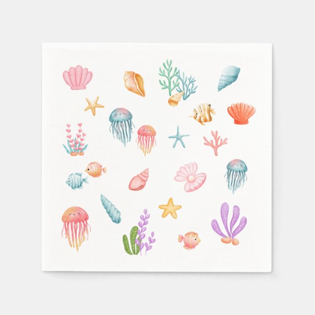 Unter der "Sea Birthday Party" Serviette (Vorderseite)