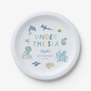 Unter der Sea Blue Birthday Party Pappteller