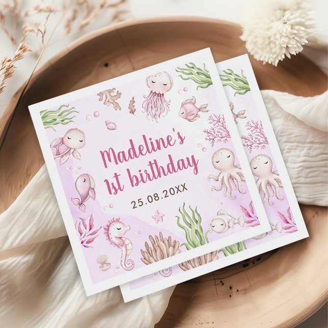 Unter der "Sea Girl Birthday Party" Serviette (Von Creator hochgeladen)