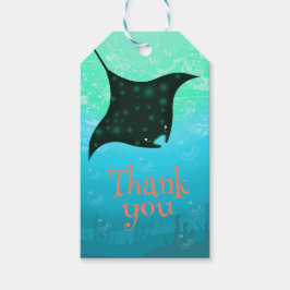 Unter der Sea Stingray Birthday Party Geschenkanhänger