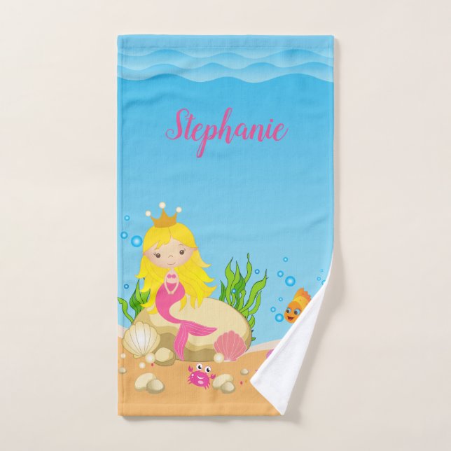 Unter der Seemeerjungfrau Badhandtuch Set (Handtuch)