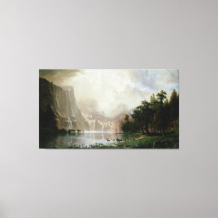 Unter der Sierra Nevada-Berge durch Bierstadt Leinwanddruck
